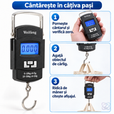 Cântar de Mână Portabil cu Ecran LCD, Greutate Maximă 50 kg