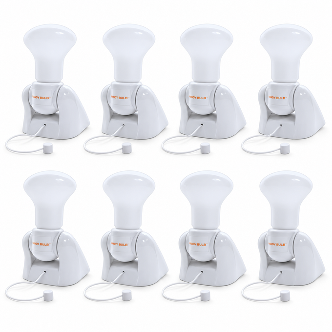 Set 8 Becuri LED fără Fir Handy Bulb, Economice, Lumină de Veghe