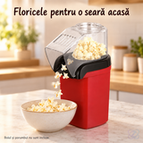 Aparat de Făcut Popcorn fără Ulei, Snack Maker 1200W cu Aer Cald
