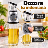 Dispenser din Sticlă, 500 ml, pentru Ulei sau Oțet, cu Dozare Gradată
