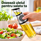 Dispenser din Sticlă, 500 ml, pentru Ulei sau Oțet, cu Dozare Gradată