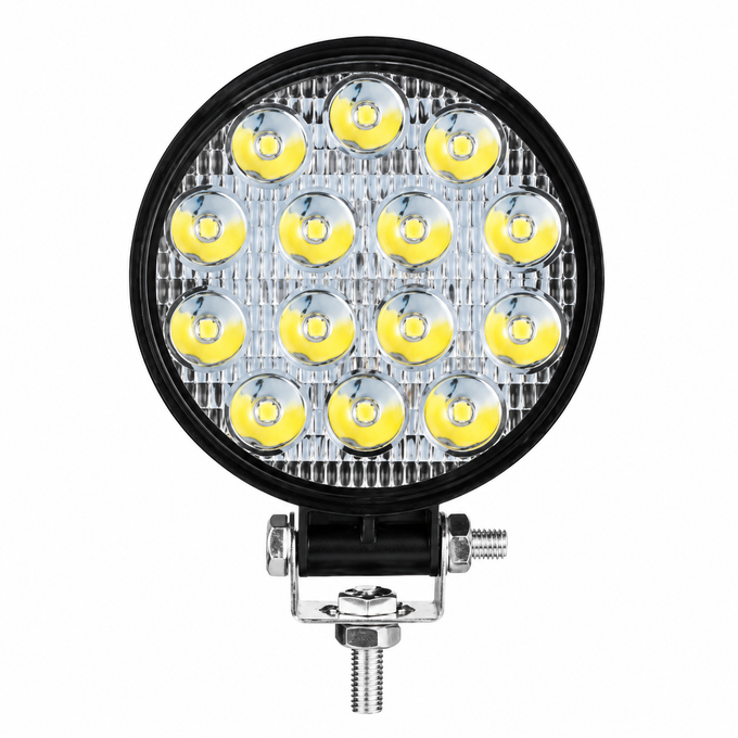 Proiector LED Rotund Off Road, 14 LED-uri, 18W, 1600 Lumeni, din Aluminiu