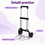 Cărucior de Marfă din Aluminiu Pliabil, până la 70 kg, Strend Pro 2170071