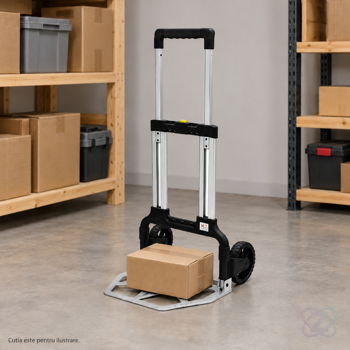 Cărucior de Marfă din Aluminiu Pliabil, până la 70 kg, Strend Pro 2170071 – lifestyle