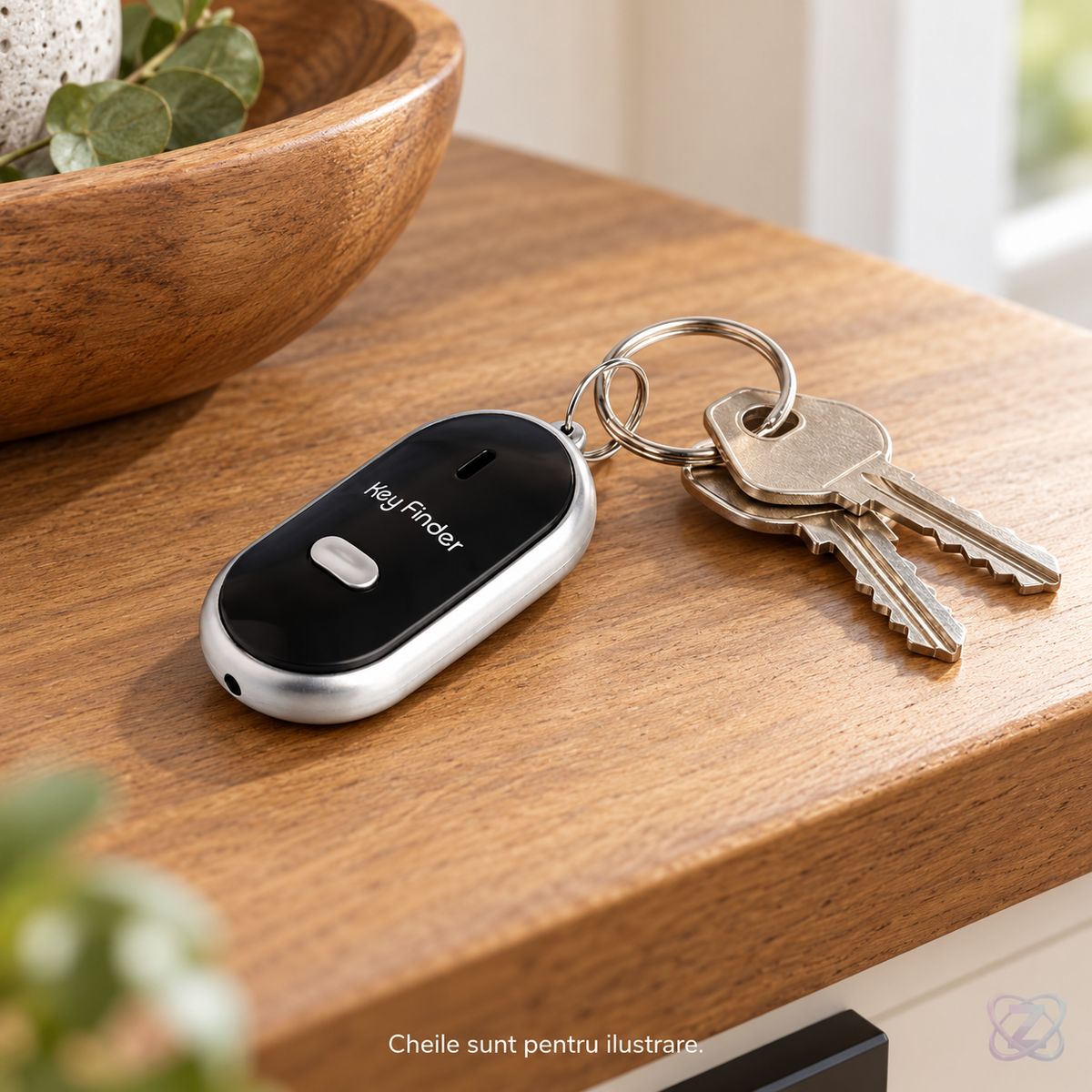 Breloc de Chei Key Finder, Găsește Cheile Pierdute prin Fluierat, cu Mini Lanternă LED – lifestyle