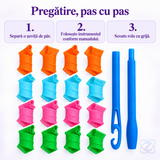 Bigudiuri Spiralate pentru Ondularea Părului Magic Roller, Set 16 Role și Instrument de Prindere