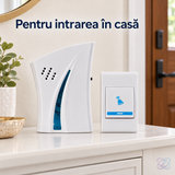 Sonerie Wireless cu Buton și Receptor, 32 de Melodii, Rază 50-80 m, Fără Găuri în Perete