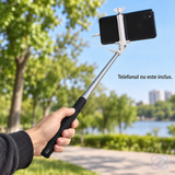 Stick Selfie cu Cablu, Extensibil 90 cm, cu Rotație de 235°, Negru