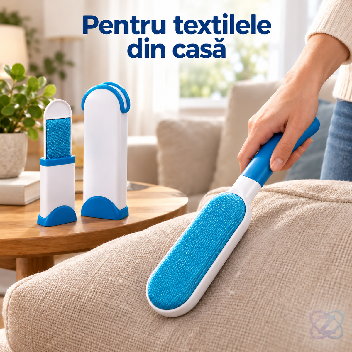 Perie de Curățare pentru Tapițerie, pentru Păr de Animale, cu Recipient Autocurățare – lifestyle