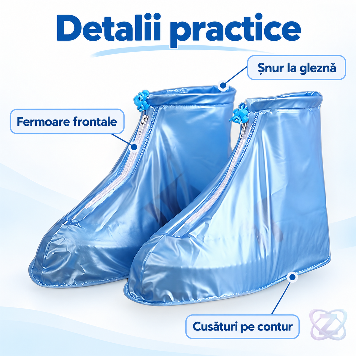 Set 2 Huse de Protecție pentru Încălțăminte, Impermeabile, Antiderapante și Reutilizabile – features