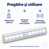 Lampă Multifuncțională Autoadezivă cu Senzor de Mișcare Motion Brite