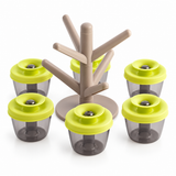 Organizator pentru Condimente Pop Up Spice Rack, cu 6 Recipiente cu Închidere Ermetică