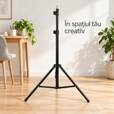 Trepied Stativ de 2 Metri din Aluminiu, Extensibil 72-200 cm, cu Șurub de 1/4 Inch