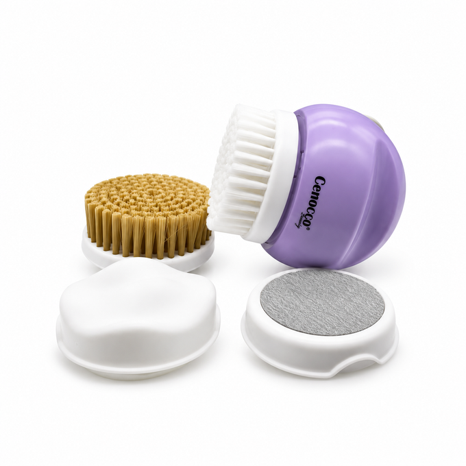 Set Îngrijire Corporală 4 în 1 Cenocco CC-9049, Perie Facială și Disc Pedichiură