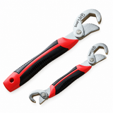Set 2 Chei Universale Snap'n Grip, Roșu și Negru, cu Autoreglare pentru Șuruburi, Piulițe și Țevi