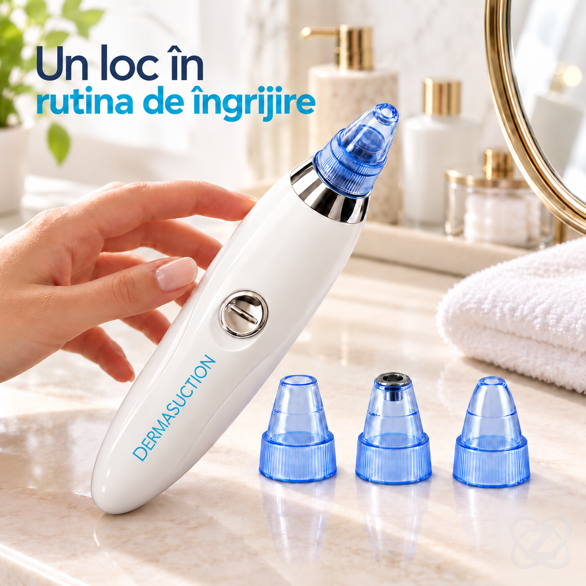 Aparat Vacuum pentru Curățarea Punctelor Negre, cu 4 Accesorii și 2 Trepte de Putere, Fără Fir – lifestyle