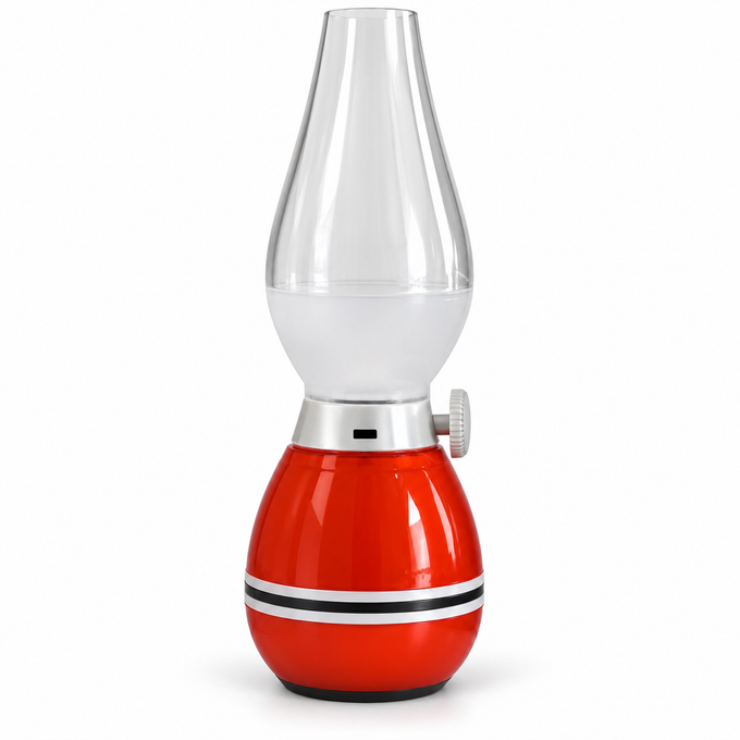 Lampă LED cu Aspect Retro, tip Felinar, Reîncărcabilă prin USB, cu Intensitate Reglabilă