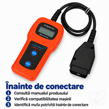 Aparat de Diagnoză Auto eSimplu, Portabil, cu Afișaj LCD și Cablu de 80 cm