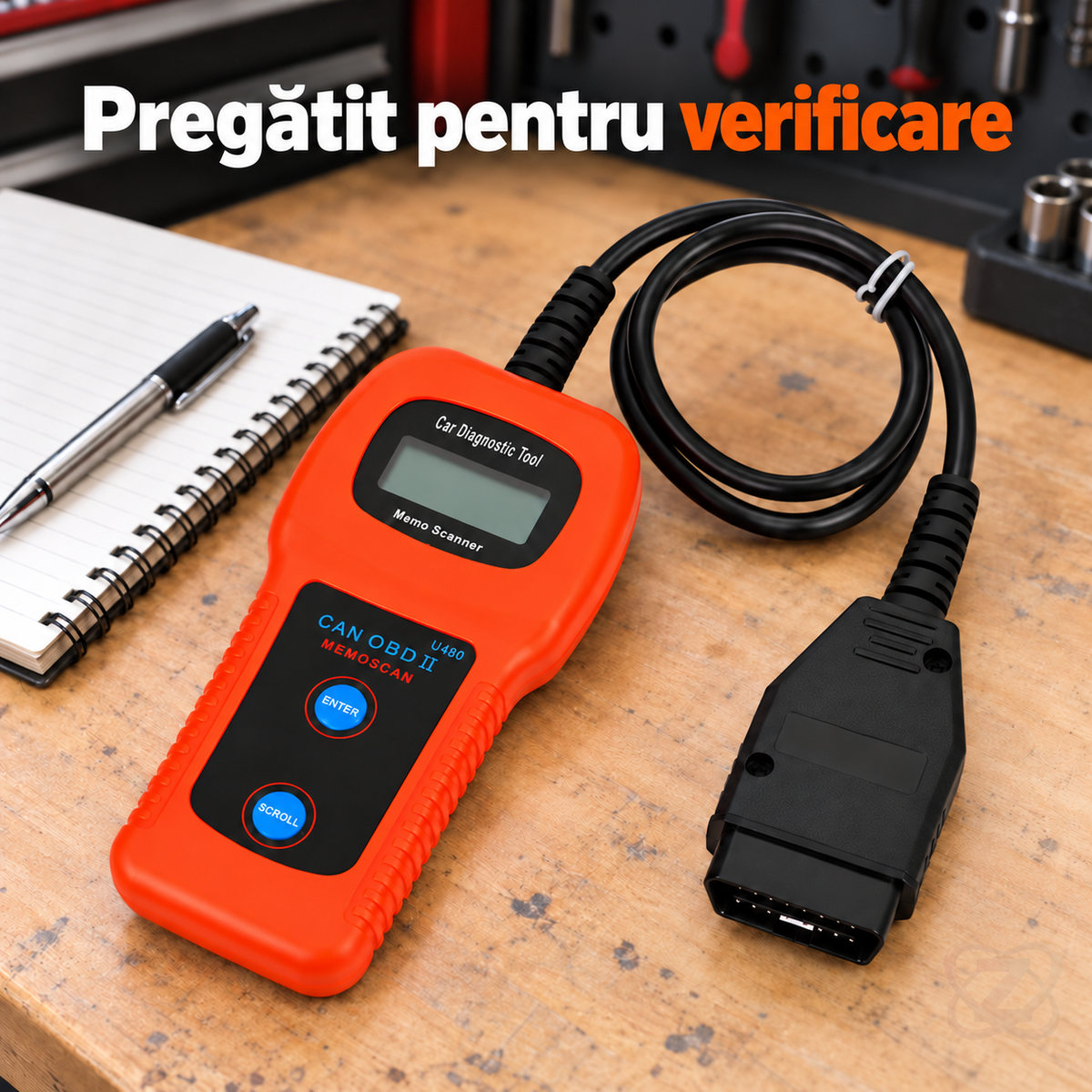 Aparat de Diagnoză Auto eSimplu, Portabil, cu Afișaj LCD și Cablu de 80 cm – lifestyle