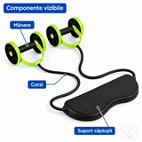Aparat de Fitness cu Corzi Elastice pentru Abdomen, Fese, Picioare și Brațe