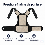 Corector de Postură Real Doctors cu 12 Magneți din Neodim și Turmalină, din Neopren, Unisex