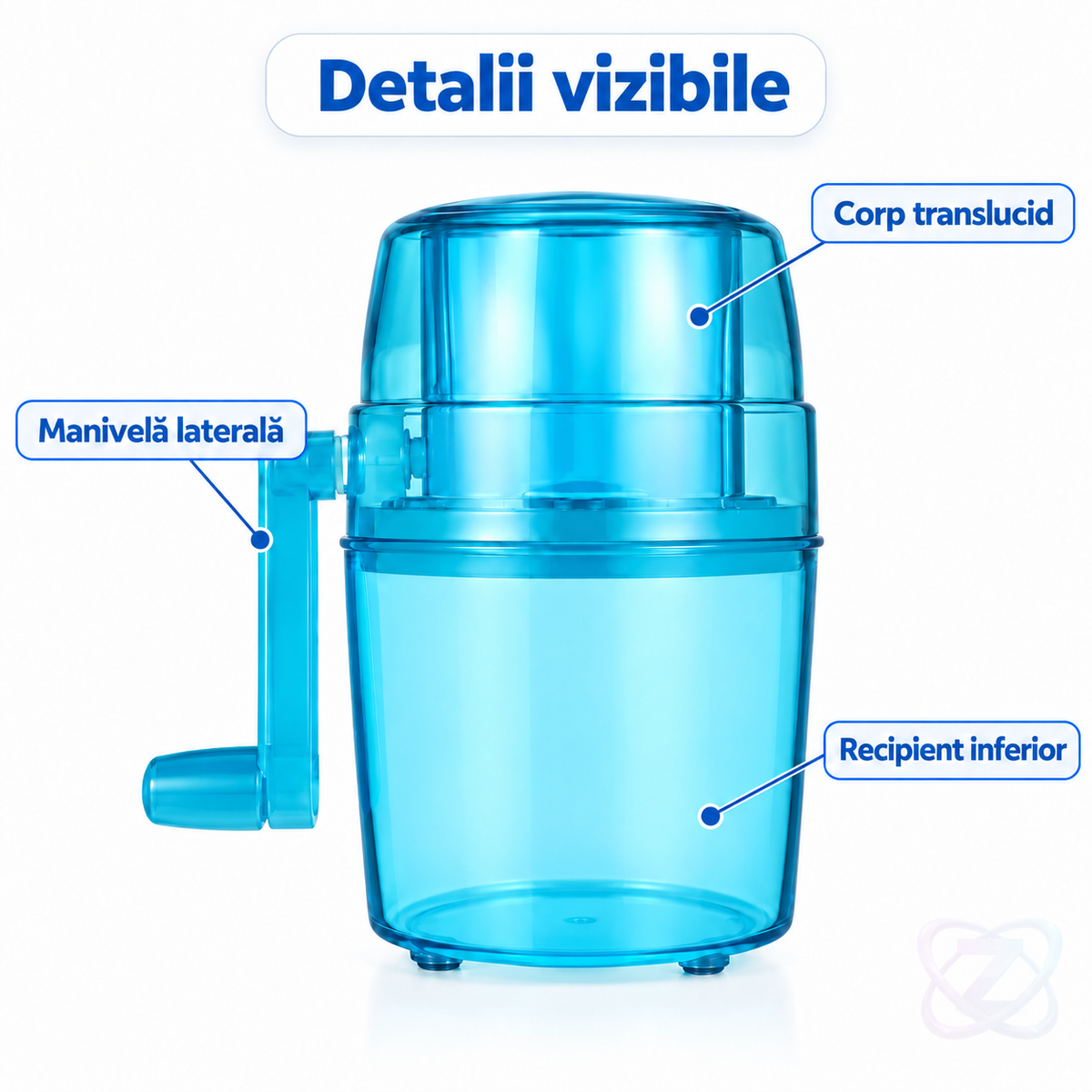Zdrobitor Manual de Gheață LEDKO, cu Manivelă, fără Electricitate – features