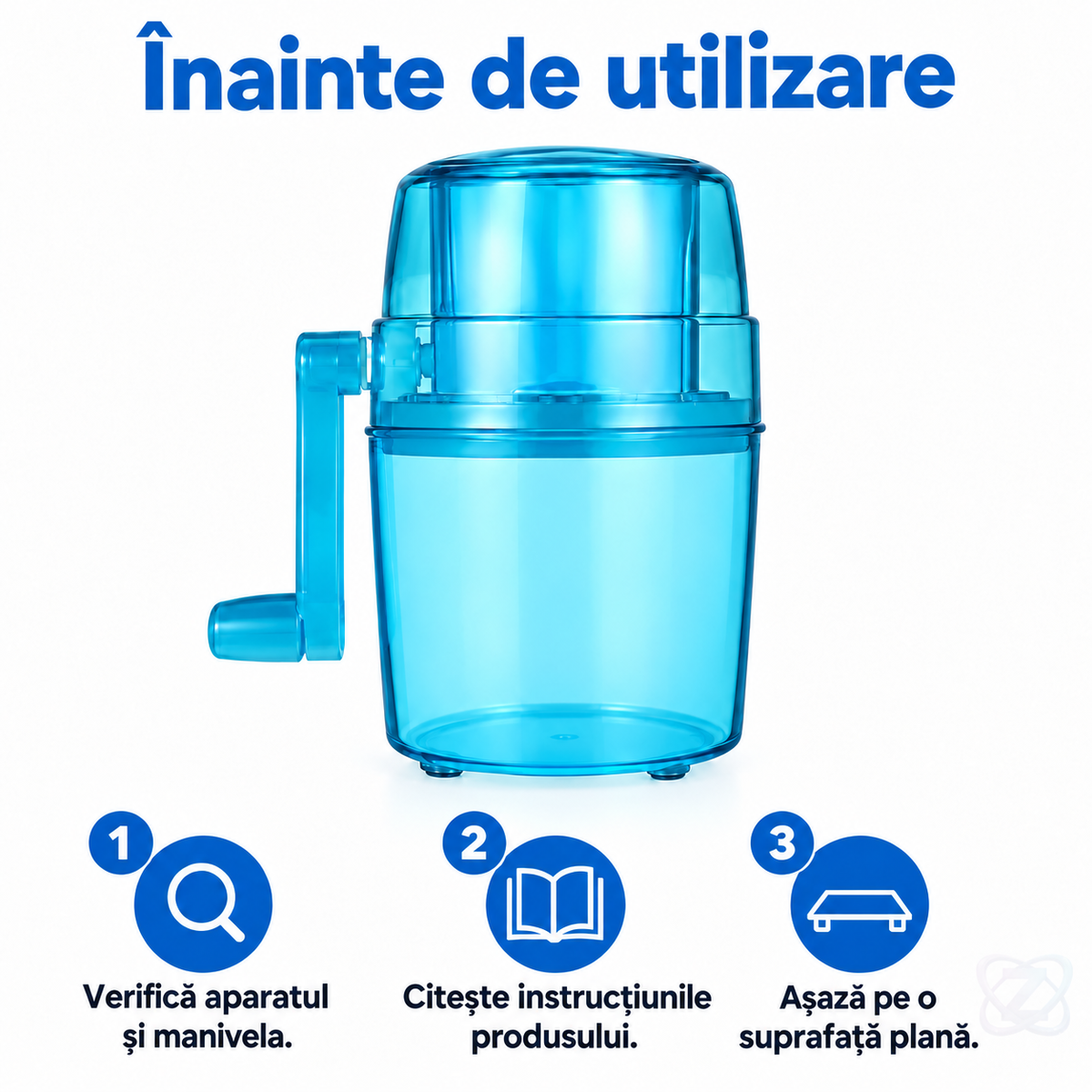Zdrobitor Manual de Gheață LEDKO, cu Manivelă, fără Electricitate – instructions