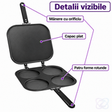 Tigaie pentru Clătite Perfect Pancake, 4 Clătite Odată, Antiaderentă