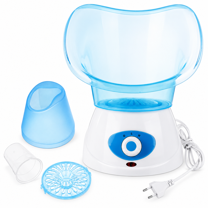 Sauna Facială cu Aburi și Inhalator 2 în 1, 100W, cu 2 Niveluri de Putere