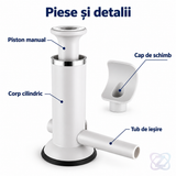 Mașină Manuală pentru Cârnați și Chiftele 2 în 1, cu Piston, din ABS și Inox