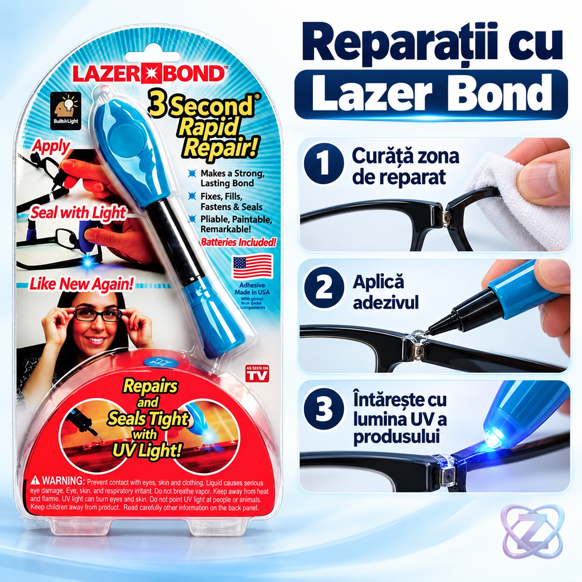 Lazer Bond adeziv cu întărire UV – instrucțiuni