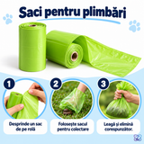 Set 120 de Saci pentru Câini, Extra-Rezistenți, Biodegradabili și Compostabili