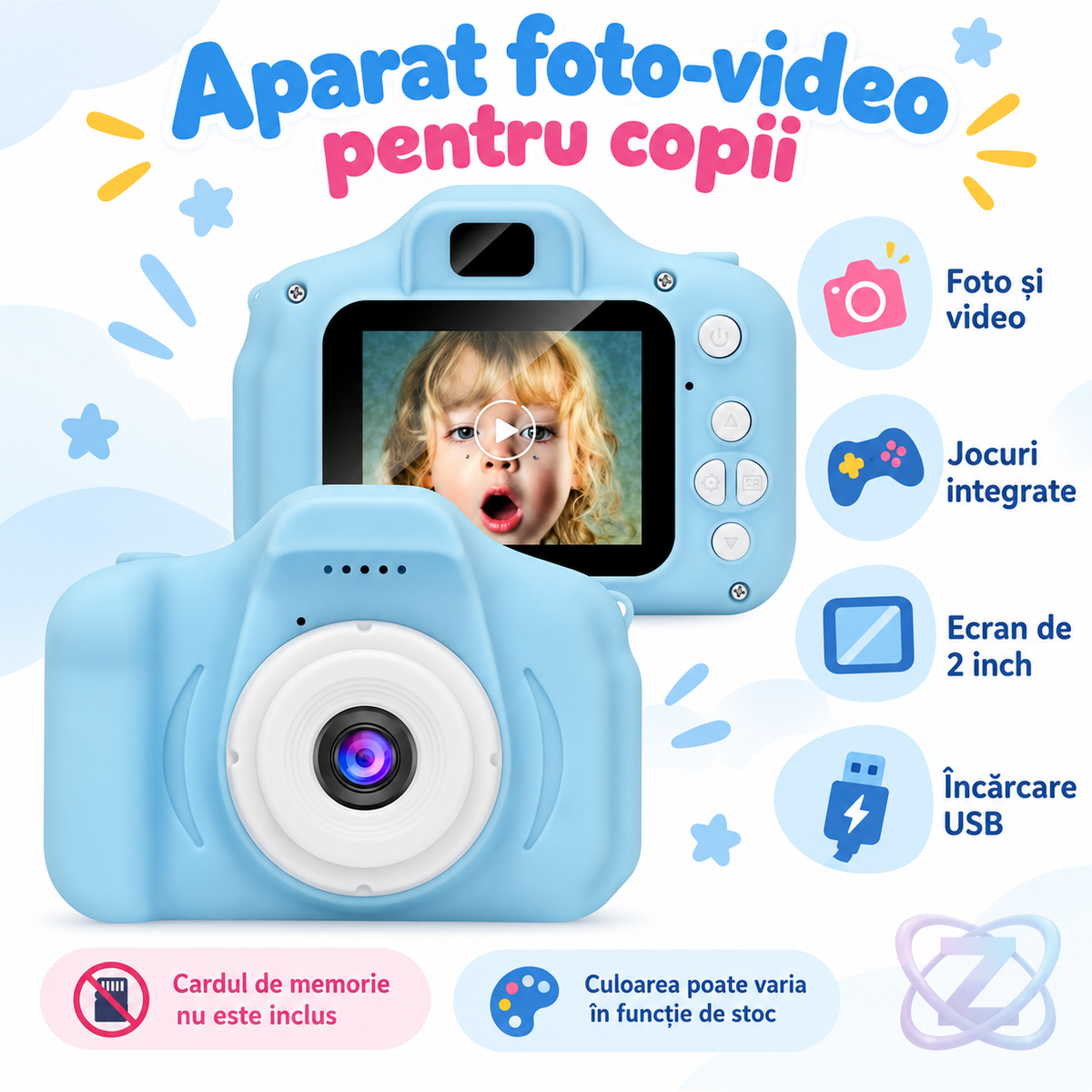 Aparat foto-video pentru copii – caracteristici