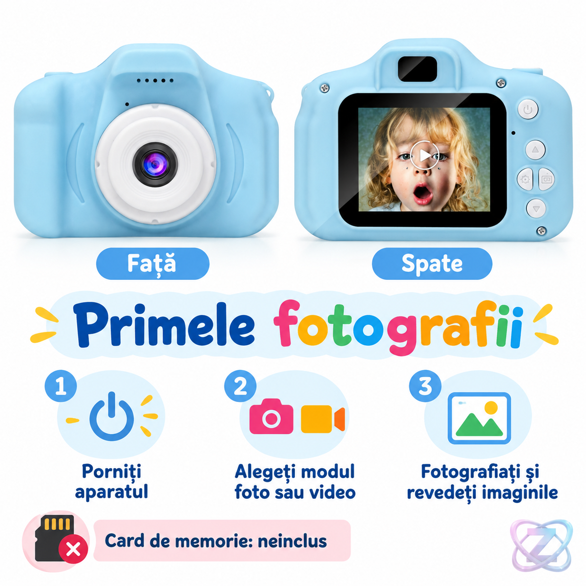 Aparat foto-video pentru copii – instrucțiuni