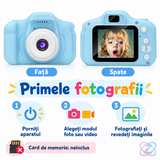 Aparat Foto-Video Digital pentru Copii, 6 Funcții, Jocuri Integrate