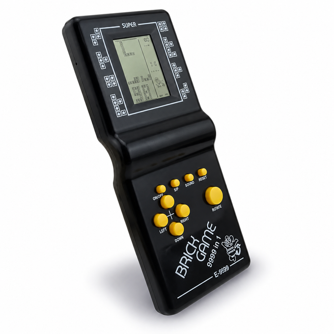 Joc Tetris Clasic Brick Game, Negru, Consolă Retro Portabilă pe Baterii