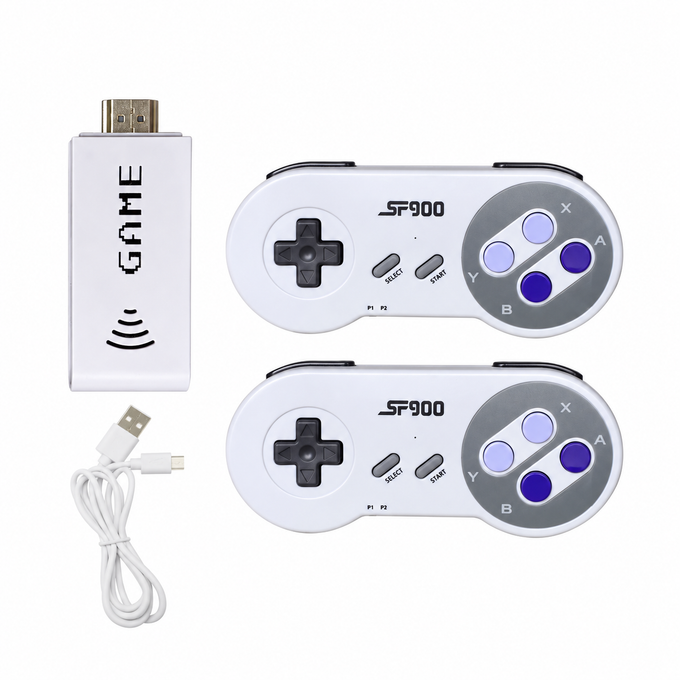 Game Stick 4K cu 2 Controlere Wireless, 926 de Jocuri Retro pentru TV