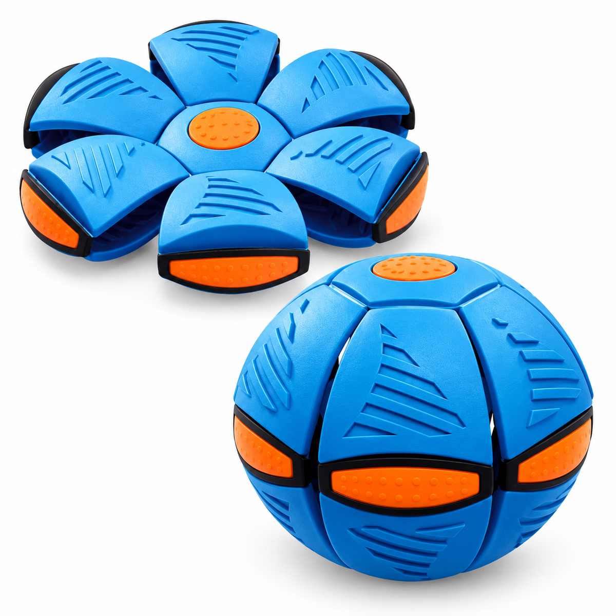 Flat Ball, jucărie transformabilă disc și minge – imagine principală în două forme