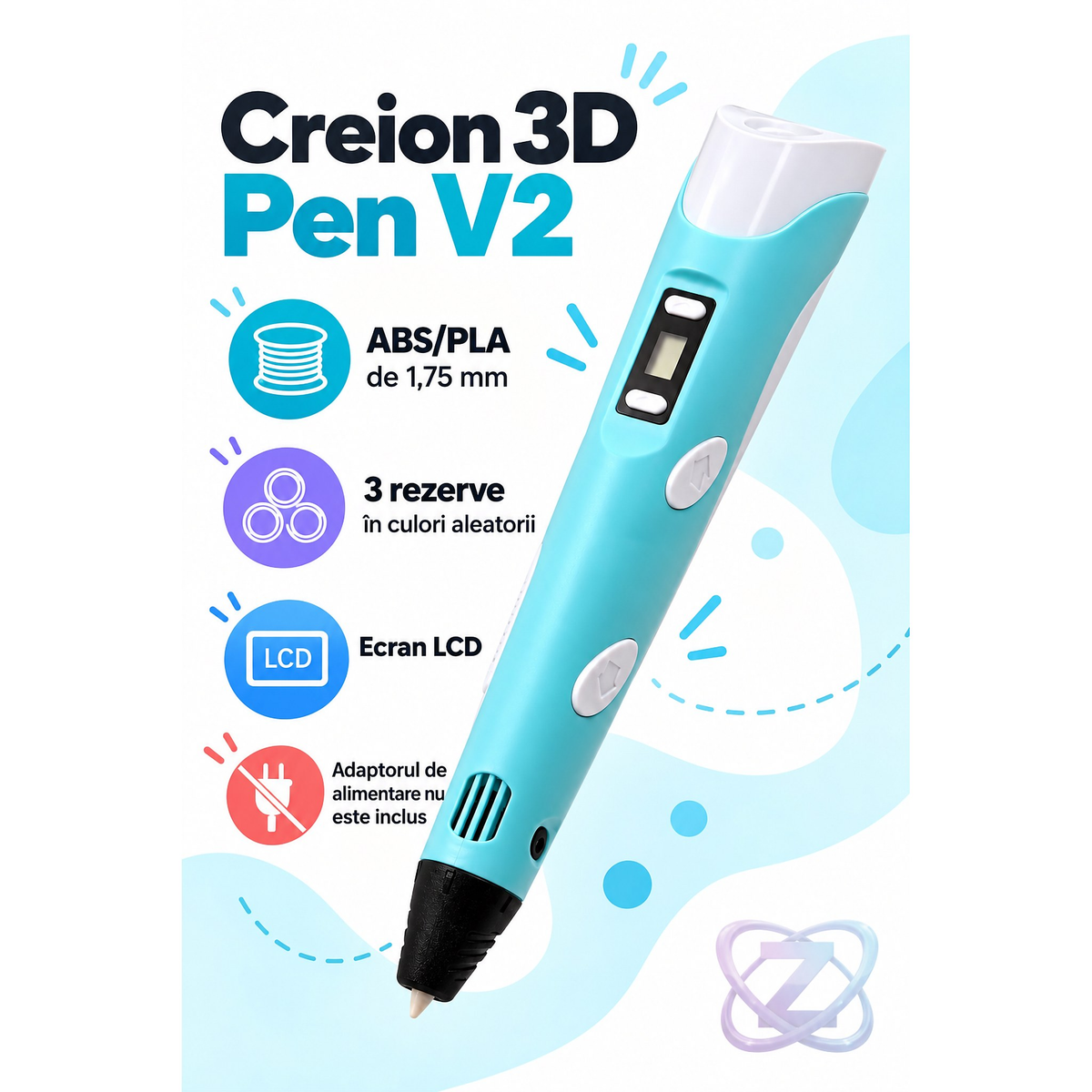 Creion 3D Pen V2 – caracteristici