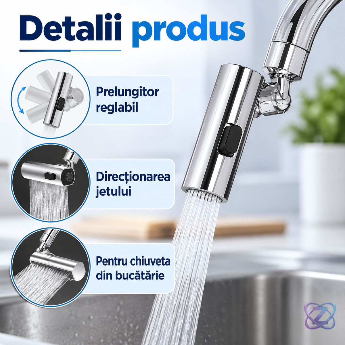 Adaptor reglabil pentru robinet – caracteristici
