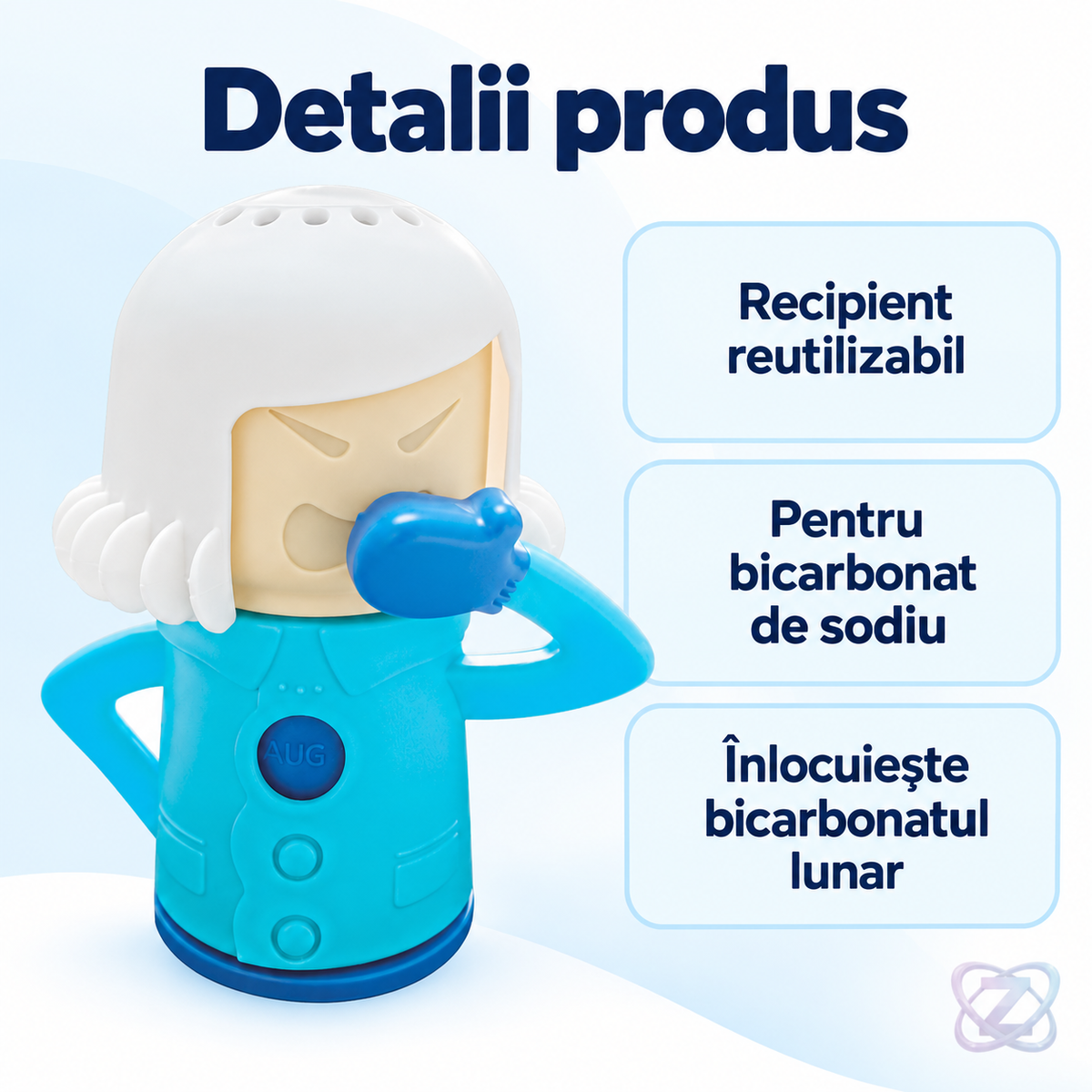 Figurină reutilizabilă pentru bicarbonat de sodiu – detalii
