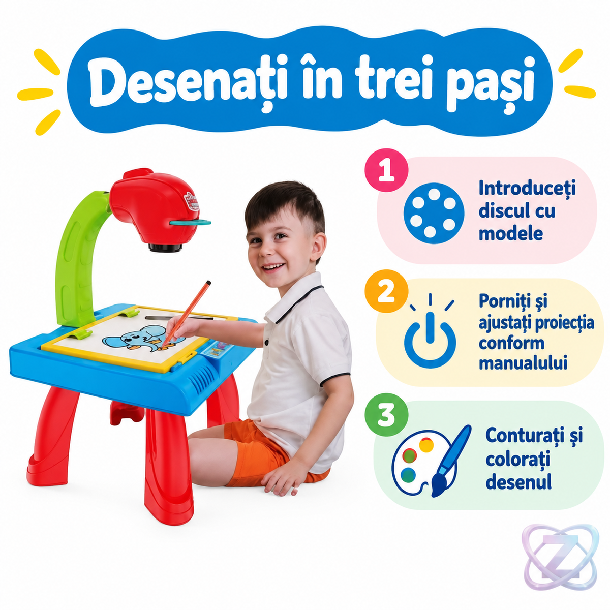 Masă-proiector pentru desen – instrucțiuni