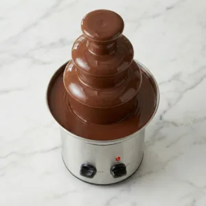 Fântână de ciocolată cu 4 etaje – Capacitate 1.8L, oțel inoxidabil, argintie