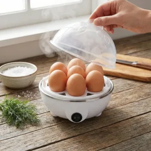 Fierbător Electric pentru Ouă Egg Poacher – 7 Compartimente, Funcție Rapidă și Ușor de Utilizat