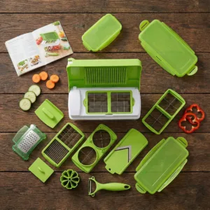 Răzătoare Multifuncțională 11 în 1: Feliază, Taie și Organizează ca un Chef