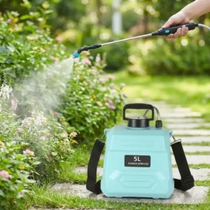 Pulverizator Electric Automat 5L – Reîncărcabil USB, Pistol cu Duză Reglabilă (Ceață/Jet), Curea de Umăr Ergonomică și Funcționare Continuă: Hidratare și Protecție de Elită pentru Grădină, Gazon și Seră