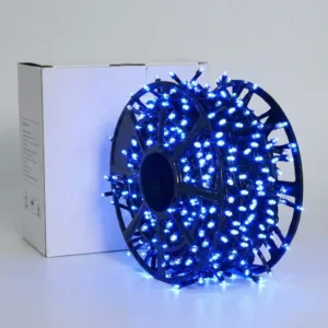 Instalație LED Solară pentru Exterior Premium: 12 m, 100 LED Alb Rece, 8 Moduri Inteligente de Iluminare și Tehnologie Solară Eco-Friendly