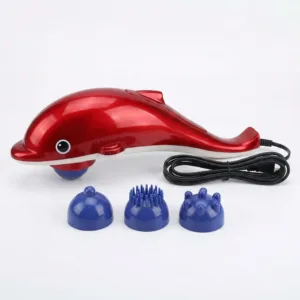 Masaj în Formă de Delfin cu 3 Capete și Lampă Infraroșu – 2 Viteze, 28W, Relaxare Musculară și Circulație