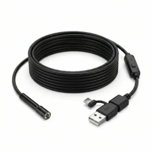 Cameră Endoscop 2 în 1 HD – Cablu 10m, Waterproof IP67, 6 LED-uri, Inspecții Auto și Industriale, Android/Windows