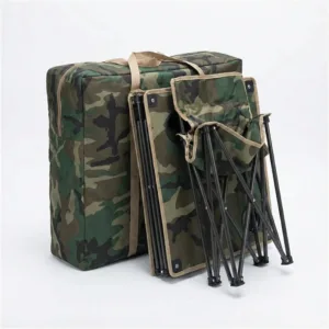 Set Camping Pliabil – Masă și 2 Scaune: Confort, Stabilitate și Portabilitate pentru Aventurile tale Outdoor